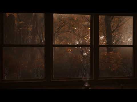 Rain on Window 8 Hours | Cozy Cabin In A Forest With Autumn Rain |  | Rain Sounds