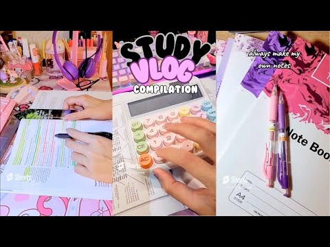 Study Vlog | Tiktok Compilation | Study With Me ASMR