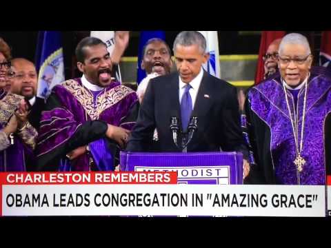 President Obama sings Amazing Grace