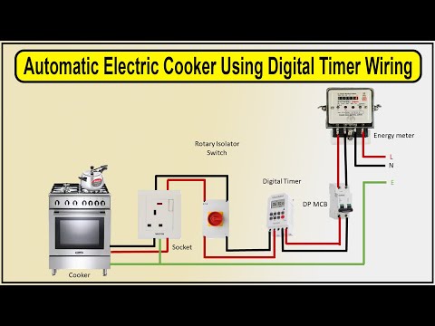 How to do Automatic Electric cooker using digital timer wiring | Electric cooker