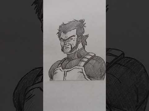 Drawing Wolverine in Anime Style #wolverine #drawing #anime #shorts