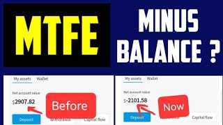 MTFE AI Trading Platform Minus Balance & Withdrawal issues latest updates