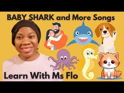 Baby shark and more | Learn with Ms Flo |  Fruits| Vegetables | Halloween Art | Baby Shark