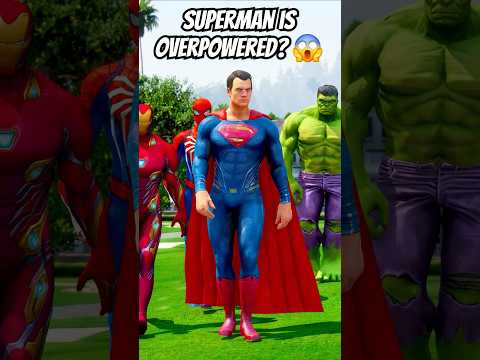 GTA V: SUPERMAN SHOWS HIS POWER AND SAVE AVENGERS 😲| #shorts #gta5