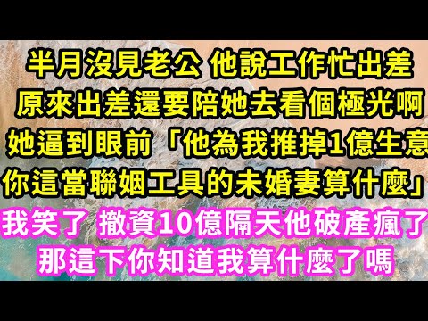 半月沒見老公 他說工作忙出差原來出差還要陪她去看個極光啊她逼到眼前「他為我推掉1億生意你這當聯姻工具的未婚妻算什麼」#甜寵#灰姑娘#霸道總裁#愛情#婚姻