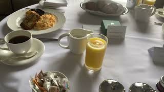 The Balmoral Hotel Room Service Breakfast Forbes 5 Star Luxury Hotel in Edinburgh , Scotland