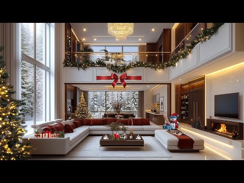 Winter Serene Atmosphere in Cozy Living Room Space with Relaxing Jazz ❄️ Soothing Piano Jazz Music