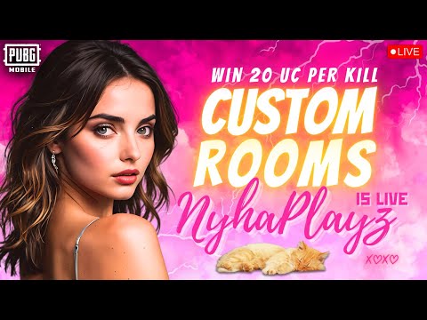 PUBG MOBILE LIVE | CUSTOM ROOMS | CASH ROOMS | NYHAPLAYZ #pubgmobile #pubgm #customroom #uc #cash