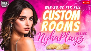 PUBG MOBILE LIVE | CUSTOM ROOMS | CASH ROOMS | NYHAPLAYZ #pubgmobile #pubgm #customroom #uc #cash