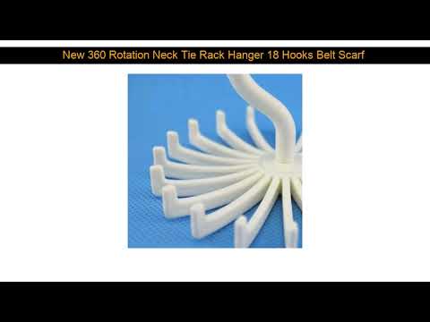 New 360 Rotation Neck Tie Rack Hanger 18 Hooks Belt Scarf