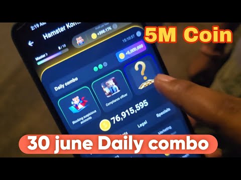 Hamster combat 30 june daily combo. Earn money with hamster. Withdraw update soon..