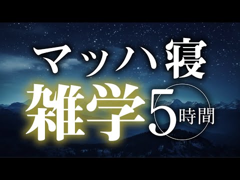 【睡眠導入】マッハ寝雑学5時間【合成音声】