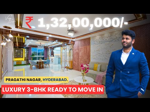 “Luxury 3 BHK  Ready To Move In Pragathi Nagar, Hyderabad | Model Flat Tour Vlog 1”