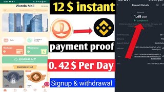 12 $ Instant Withdrawal 0.42$ DailyEarn Wanda Mall Withdrawal Process #Wandamall#tudnft #instantloot