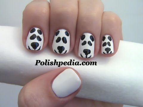 Panda Bear Nail Art