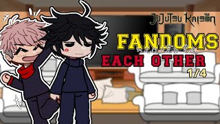 FANDOMS reacts to EACH OTHER (1/4) || Jujutsu Kaisen || GCRV