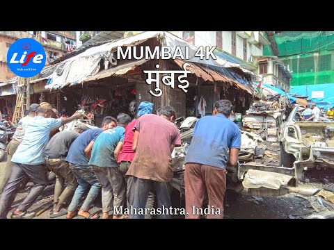 Walking in Mumbai, India - Chor Bazaar, Null Bazar, Mohammed Ali Rd | India Walking Tour 4K HDR