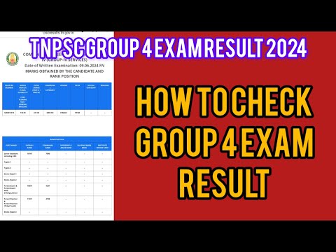 TNPSC Group 4 Exam 2024 Result Released | How the check group 4 exam result