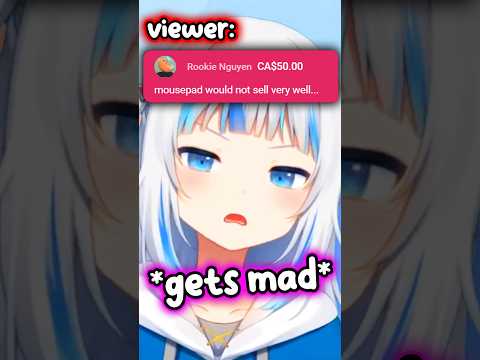 Gura Gets Mad because of Viewer Comment.. #hololive #hololiveenglish #vtuber