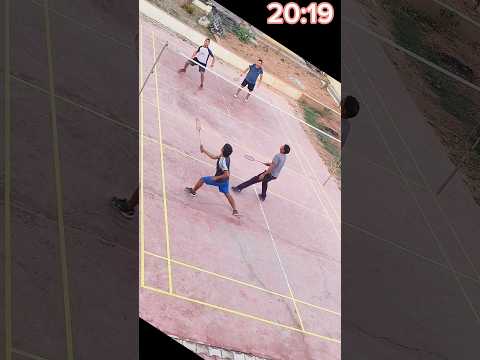 Outdoor badminton match #shorts #badmintontrickshots #shuttlershubho #outdoorbadmintonmatch #nea