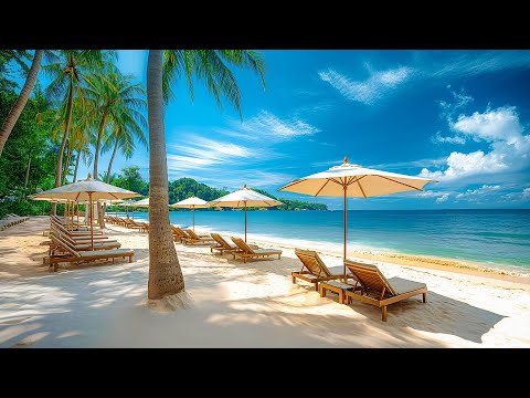 Peaceful Beach Space With Bossa Nova Jazz Melody - Start A New Day With Bossa Nova Jazz Rhythm