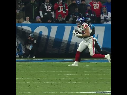 Theo Johnson catches for a 11-yard Gain vs. Carolina Panthers