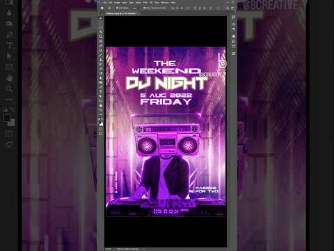 DJ poster design in Photoshop #shorts