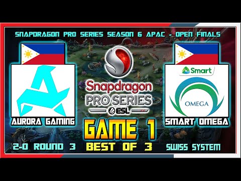 AURORA MLBB PH vs SMART OMEGA PH - Game 1 | Snapdragon Pro Series Season 6 APAC Open Finals Round 3