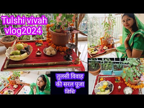 तुलसी विवाह की पूजा विधि | Tulshi poja vlog 2024 | Tulshi vivah #tulsivivah #tulshi #vlog2024