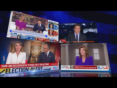 TV News Anchors Pull All-Nighter During Election Broadcast