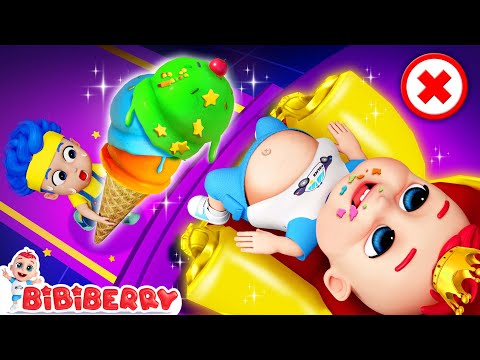 Don't Overeat Song 🍔 Ice Cream Song | New Kids Songs For Kids | Bibiberry Nursery Rhymes