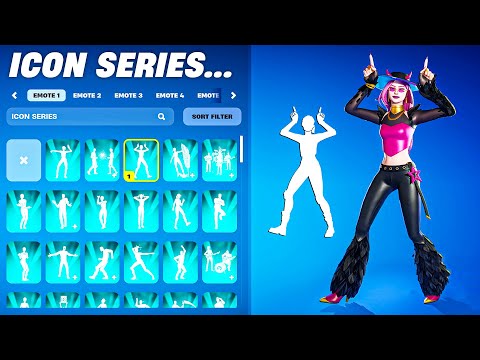 ALL FORTNITE ICON SERIES & NEW TIKTOK EMOTES! #13