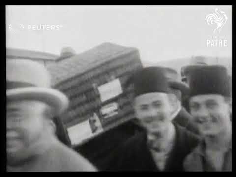 Swimmers Mercedes Gleitze and Millie Hudson arrive prior to swin across the Straits of Gib...(1927)