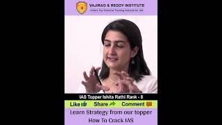 How To Crack IAS | Ishita Rathi | Topper Talk | IAS Topper #upsctopper #iasishitarathi #shorts