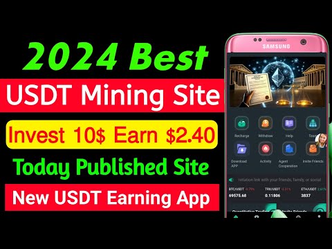 Usdt Mining Site Today | Daily Earn 30$ Usdt | Usdt Earning Site | Usdt Mining Site | Online Income