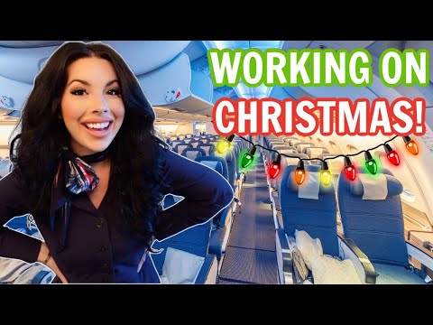 International Flight Attendant Life - WORKING A 3 DAY TRIP ON CHRISTMAS DAY! ✈️🎄✨