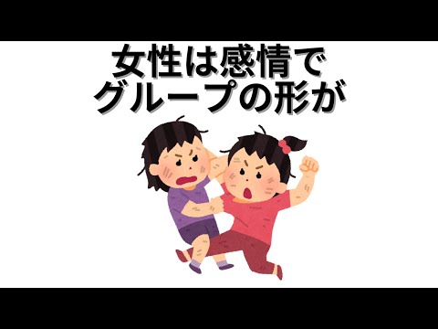 【知識の雑学】女性は感情でグループの形が・・・