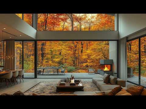 Fresh Gentle Autumn Morning 🌤️ Warm Forest Retreat with Soothing Piano Jazz for Studying & Working