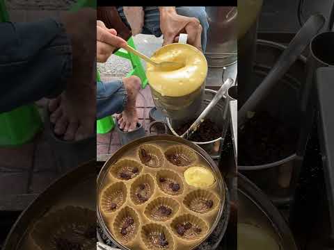 Unique Thai Traditional Egg Cake - Thai Street Food #shortsvideo