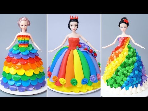 🌈 Fancy Rainbow Cake Decorating Tutorials 👑 30+ DISNEY Princess Doll Cake Recipes | Cake Mode