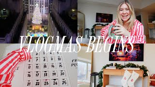 VLOGMAS IN NEW YORK DAY 1🎄🎁 advent calendars, holiday walk, rockettes, 5th ave windows