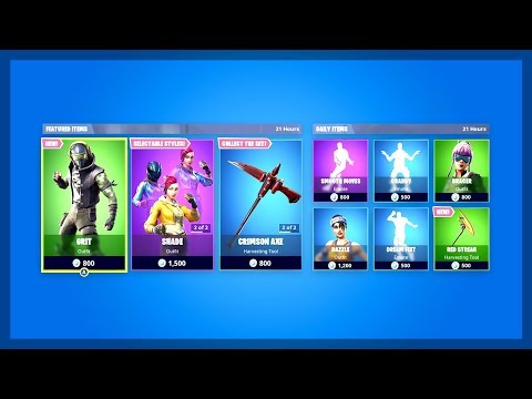 RATING FORTNITE ITEM SHOP - GRIT & CRABBY DANCE & RED STREAK (8-14-2019)