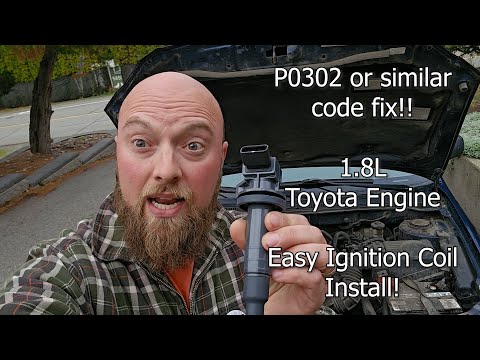 Toyota Code P0302 or P0303 Fix - IGNITION COIL INSTALL!