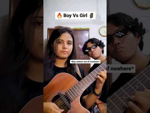 Boy Vs Girl 🔥 Guitar Battle! #boyvsgirl #bhoolbhulaiyaa2 #guitar #siblings #fingerstyle #bollywood