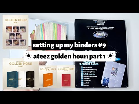 ☼ setting up my binders #9 ☀︎ ateez golden hour: part 1 ☼