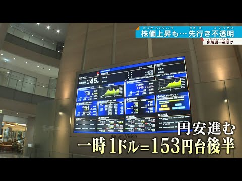 「ニッポン売りに警戒…」日経平均は荒い値動き　進む円安　大波乱の総選挙から一夜明け