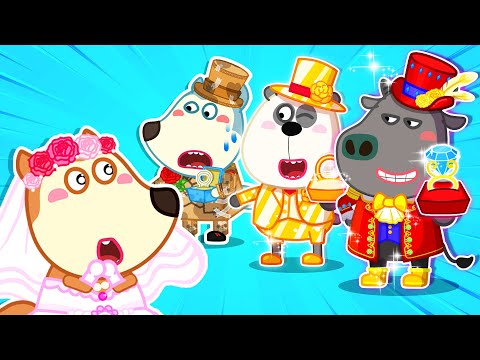 Will Ruby Choose the Broke vs Rich vs Giga Rich Groom? 🐺 Cartoons for Kids | LYCAN - Arabic