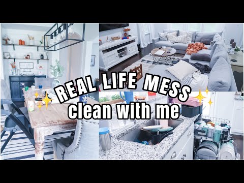 REAL LIFE MESS CLEAN WITH ME | MESSY HOUSE TRANSFORMATION