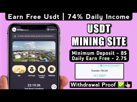 New Usdt Earning Site Usd Mining Site 2024 Best Investment Usdt Earning Website