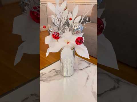 Dollar tree Christmas centerpiece Idea #christmas #christmascenterpiece #diy #dollartreechristmas